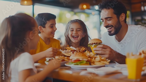 Happy Family Enjoying a Meal Together