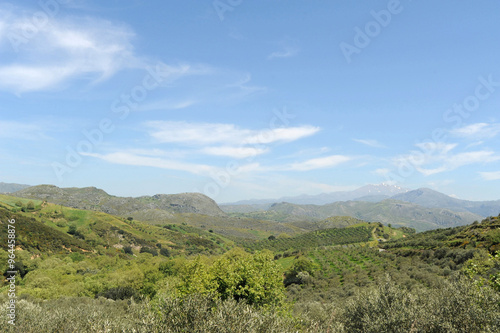 Le massif du Psiloritis vu depuis Agkouseliana près de Spili en Crète