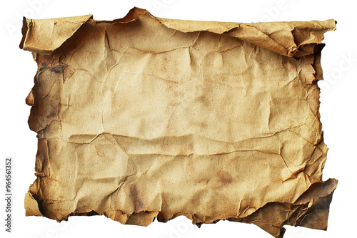 Vintage blank parchment with aged texture, perfect for background, invitations, or historical documents.