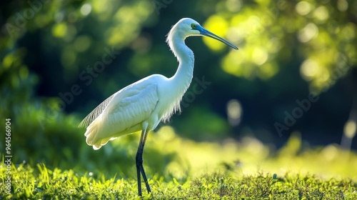 Platalea leucorodia in blue