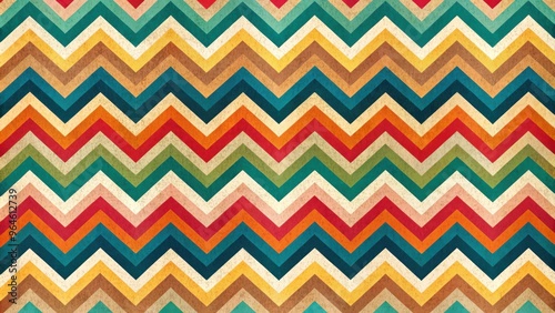 Colorful vintage zigzag chevron seamless pattern suitable for backgrounds and textiles