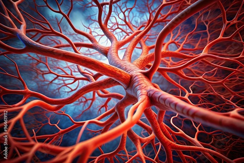 blood vessel branching pattern illustration