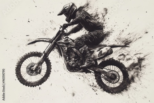 MX whip on a motorcycle