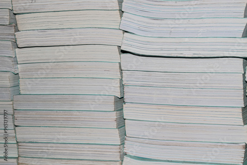 close up of stack of papers