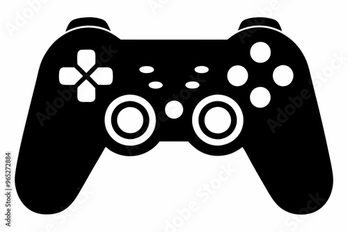 Gamepad icon. Game controller silhouette vector, Video game controller, joystick