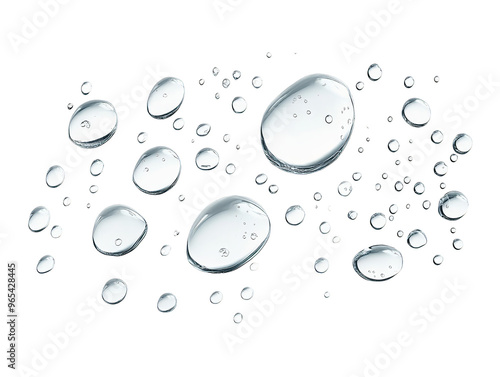 Abstract water drops bubbles transparent background digital art liquid colorful artistic design