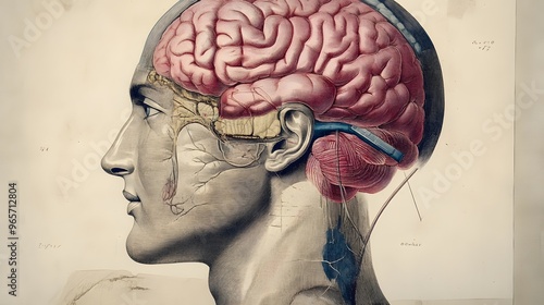 99. "Artistic depiction of the human superior and inferior colliculi in the midbrain