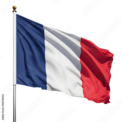 France Flag Isolated on Transparent Background