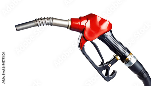 Fuel nozzle, gasoline dispenser nozzle, essential fuel nozzle design, gasoline pump nozzle, isolated on transparent background, PNG File