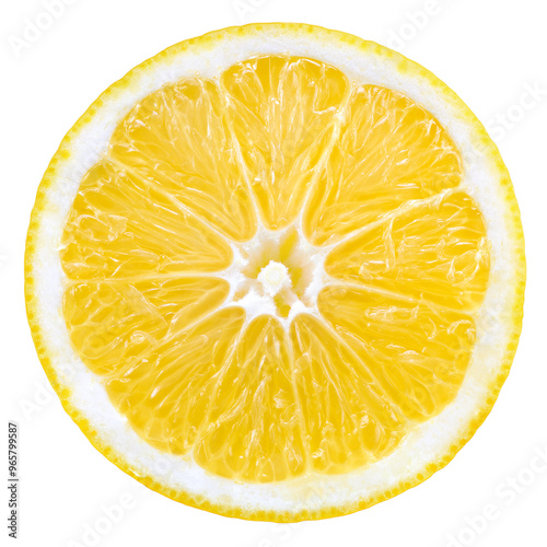 Lemon fruit slice isolated png. Lemon slice top view on transparent background. PNG format. Lemon slice no background. Full depth of field.