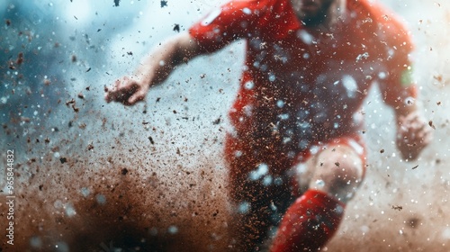 Mud, Sweat, and Competition: Athletes Battle in the Thrilling World of Soccer Amidst Chaos