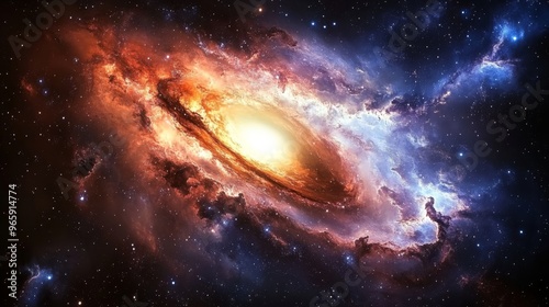 A stellar nebulae and spiral galaxy astrophotography with detailed images of swirling stars, ideal for space exploration