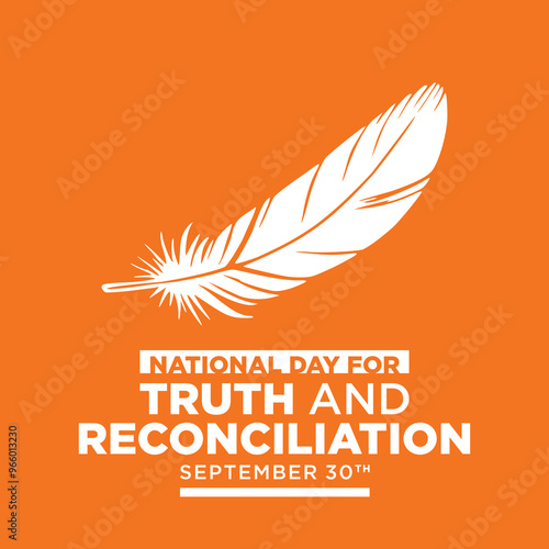 National Day for Truth and Reconciliation. Every child matter. Orange shirt day. 30 September. Vector illustration. 