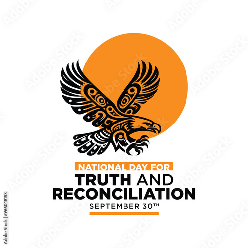 National Day for Truth and Reconciliation. Every child matter. Orange shirt day. 30 September. Vector illustration. 