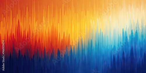 Vibrant, abstract, ombre-style background featuring a gradual transition from deep blues to radiant oranges, evoking a sense of intensity and dynamic energy.