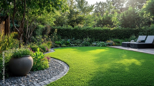 Dedicated landscaper expertly pruning and shaping a lush garden, their green thumb and horticultural knowledge evident