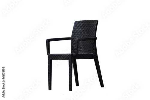 black chair isolated on white background.