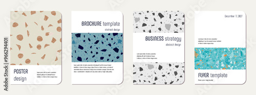 Brochure cover design. Terrazzo abstract