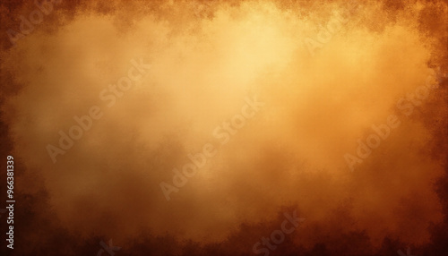 Abstract rustic brown and ochre gradient noisy grain background texture