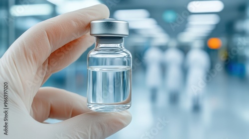 A person holding a small vial of liquid in their hand, AI