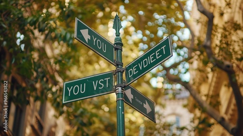 Street Signs with Dutch Words "You" and "Deviant"