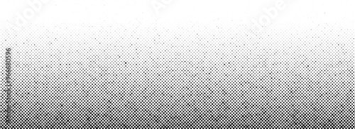 Grunge halftone gradient background. Faded grit noise texture. Black sand particle wallpaper. Retro pop art pixel backdrop. Anime or manga comic overlay. Vector dots and speckles textured template