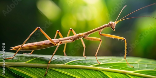 The remarkably unique invertebrate exhibits a remarkable physique, its elongated, stick-like body contrasting sharply