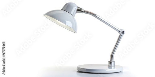 White desk lamp on white background