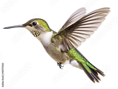 a hummingbird flying in the air