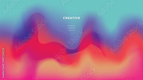 Abstract Vibrant gradient mesh background vector. Saturated Colors blurred fluid texture for Modern template for posters, ads banner, brochures, flyers, covers, websites.