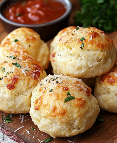 Baked cheese buns.