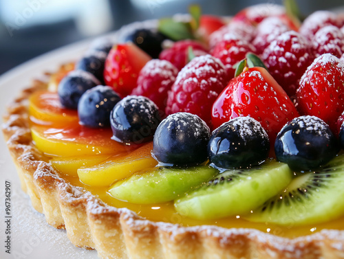 exquisite gourmet fruit tart