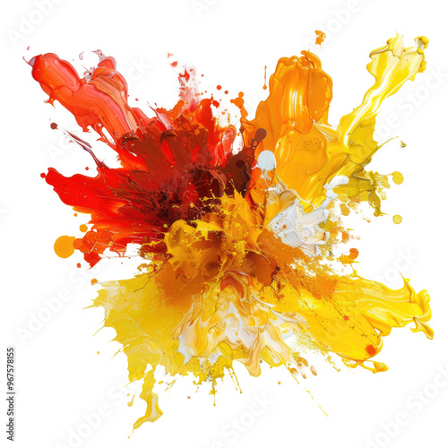 Explosion Color isolated on png background.