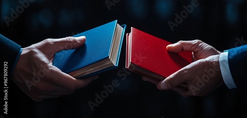 Lawyers in discussion with ordinance books, symbolizing the application of constitutional formalities in law