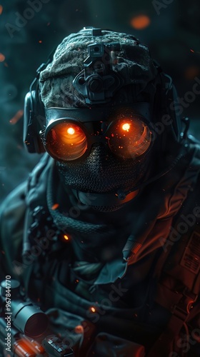 Night goggles reveal the heat signatures of hidden enemies, turning the darkness into an ally of the watchful soldier