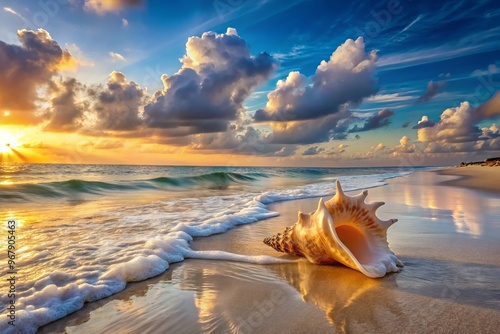 sunset on the beach