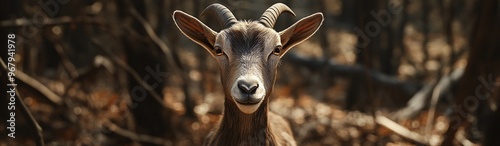 a banner size photo of a goat