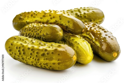 A creative arrangement of pickles forming a stack, great for food or kitchen-themed images