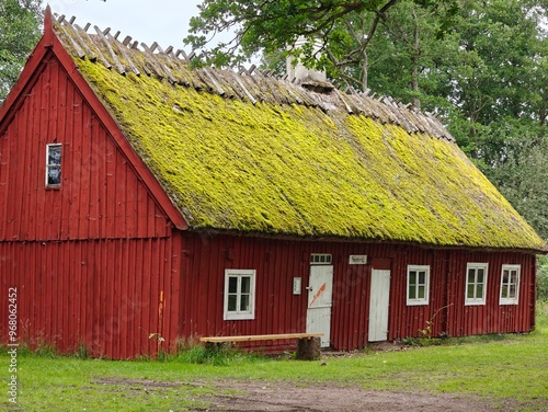 Old vintage wooden house, izba