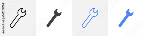 wrench icon vector set use for web ui or app