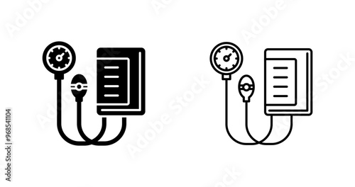 Blood Pressure Gauge Vector Icon