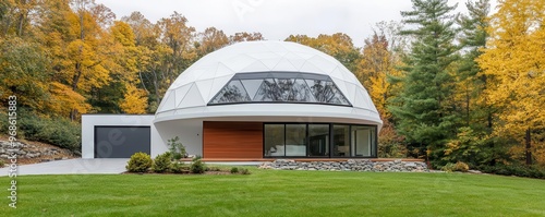 Modern sustainable geodesic dome home