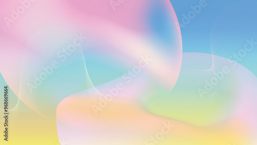 Abstract Vibrant gradient mesh background vector.