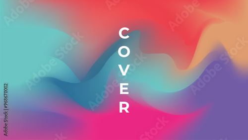 Abstract Vibrant gradient mesh background vector.