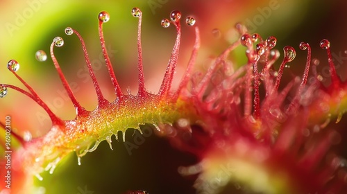 Macro photograph of Venus flytrap trigger hairs