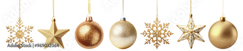 Christmas bauble png cut out element set