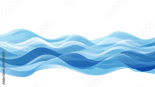 Abstract Blue Wave Pattern