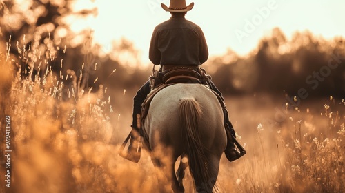 cowboy on horse,Silhouette of a cowboy Isolated from the white background.