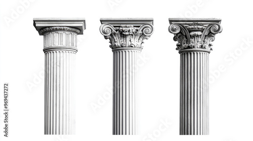 greek column isolated on white