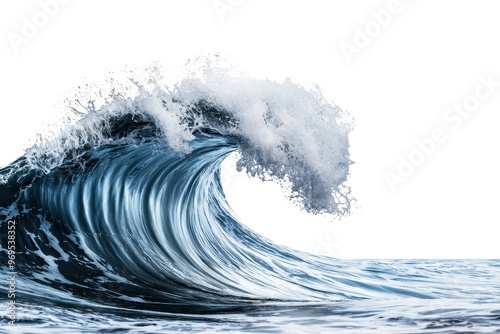 A powerful ocean wave crashing with dynamic movement, showcasing the beauty and strength of nature's water element.